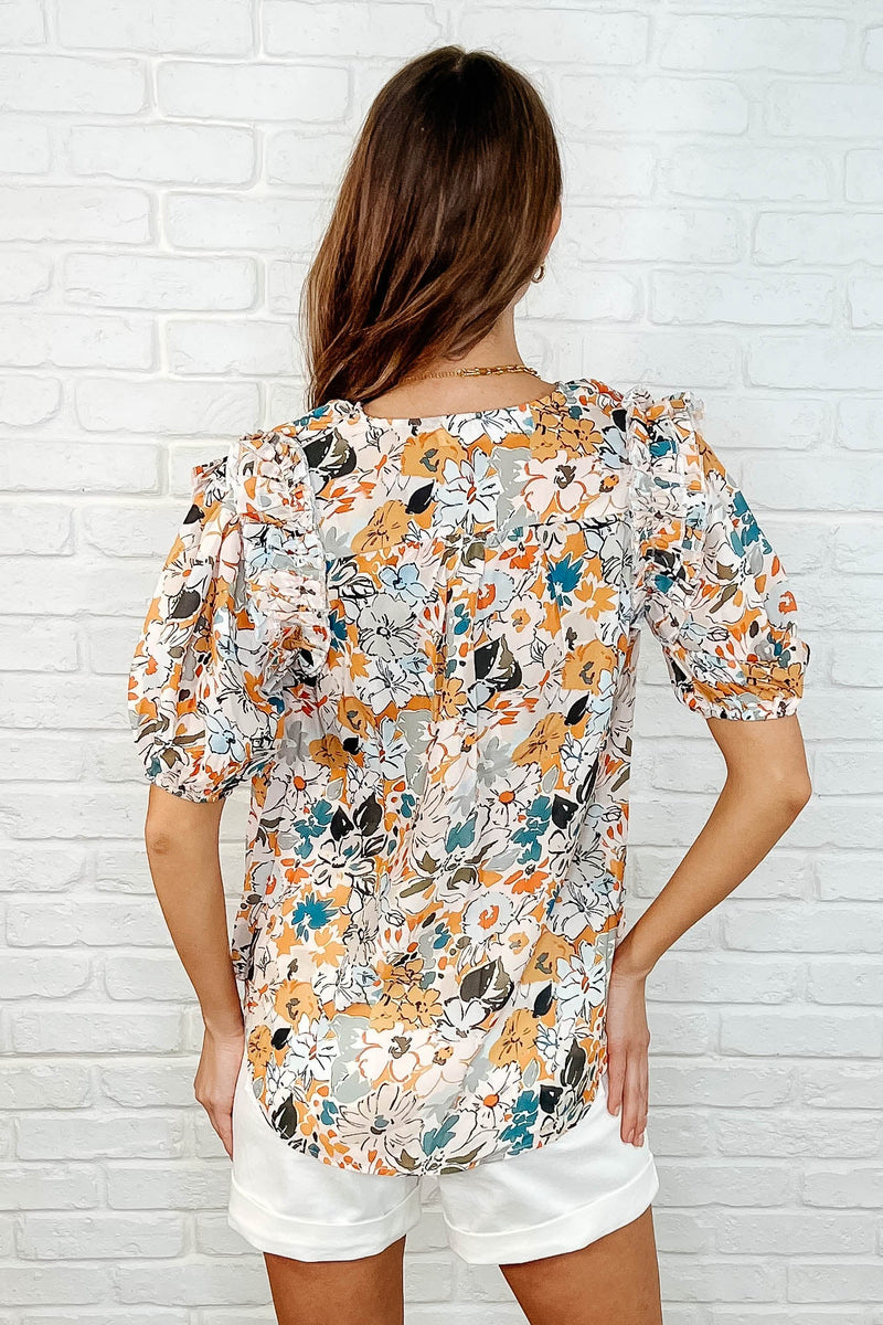 Hazel Blues® |  It's Intuitive Floral Blouse