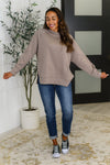 Hazel Blues® |  It's The Little Things Relaxed Scuba Pullover in Cocoa