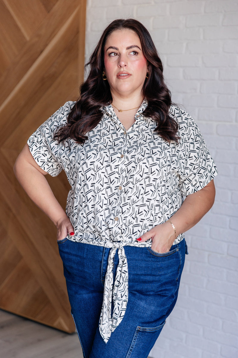 Hazel Blues® |  It's a Craving, Not a Crush Button Up Top and Shorts Set