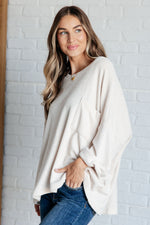 Hazel Blues® |  Ivory Thoughts Chenille Blouse