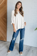 Hazel Blues® |  Ivory Thoughts Chenille Blouse