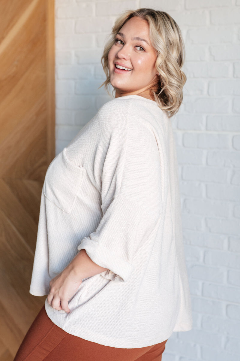 Hazel Blues® |  Ivory Thoughts Chenille Blouse