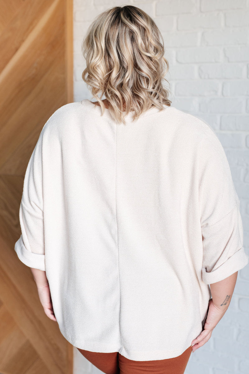 Hazel Blues® |  Ivory Thoughts Chenille Blouse