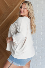 Hazel Blues® |  Ivory Thoughts Chenille Blouse