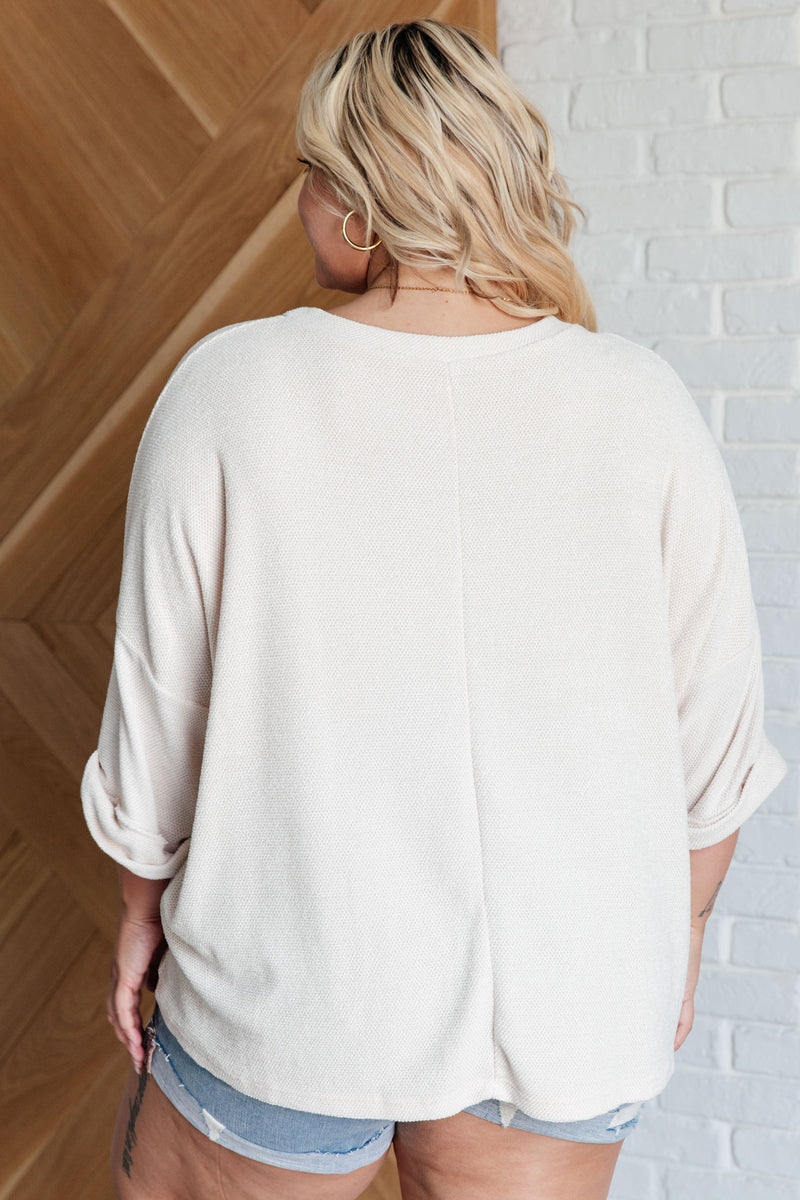 Hazel Blues® |  Ivory Thoughts Chenille Blouse