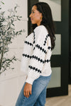 Ivy Lane Textured Sweater in White and Black