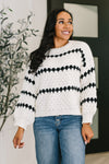 Ivy Lane Textured Sweater in White and Black