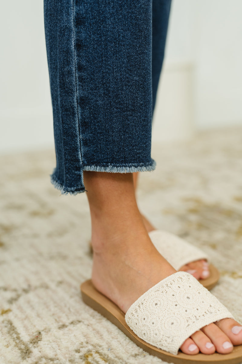Hazel Blues® |  Nova High Waist Dark Wash Kick Flare