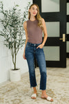 Hazel Blues® |  Nova High Waist Dark Wash Kick Flare