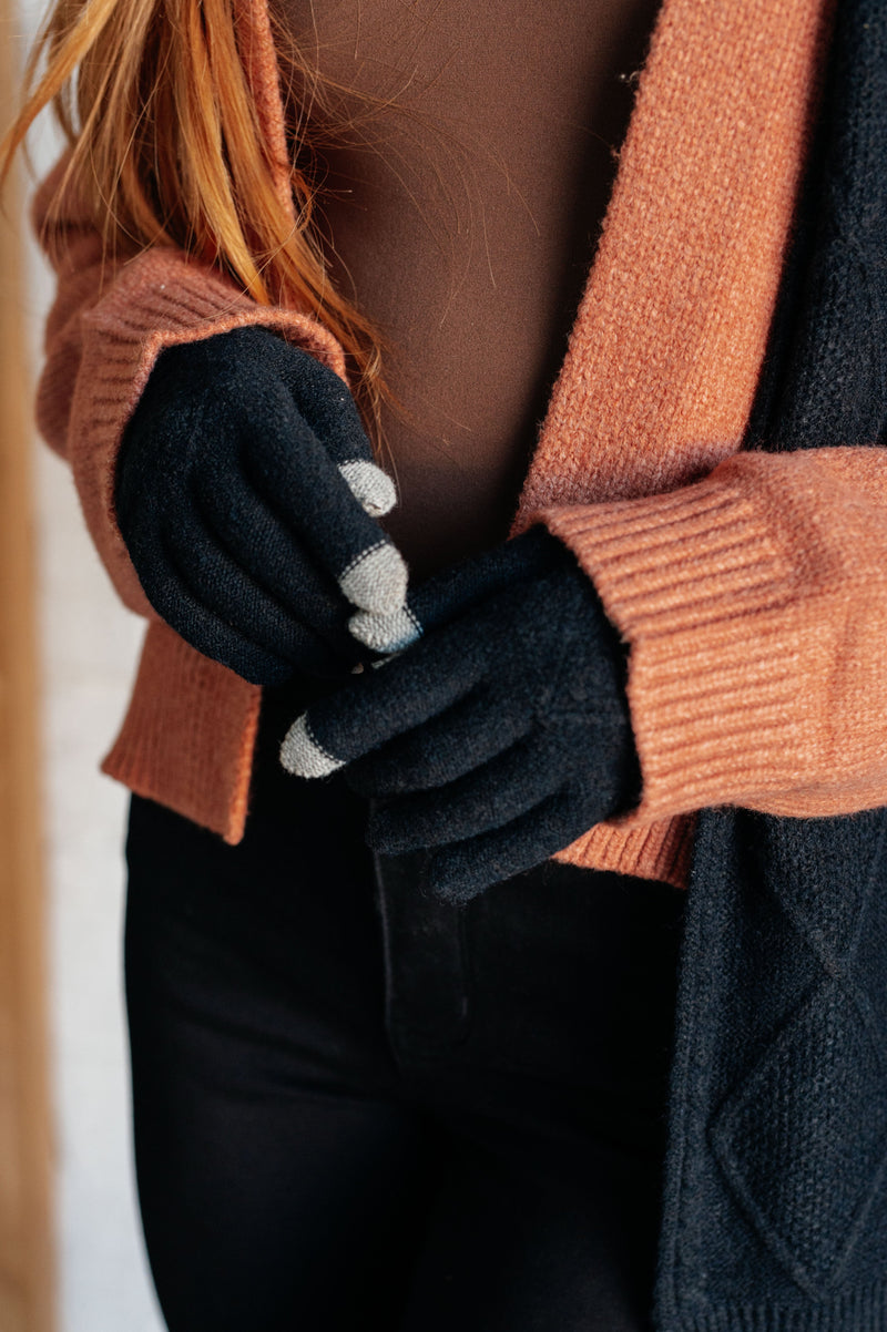 Hazel Blues® |  Jane Frost Beanie, Glove, and Scarf Set In Black