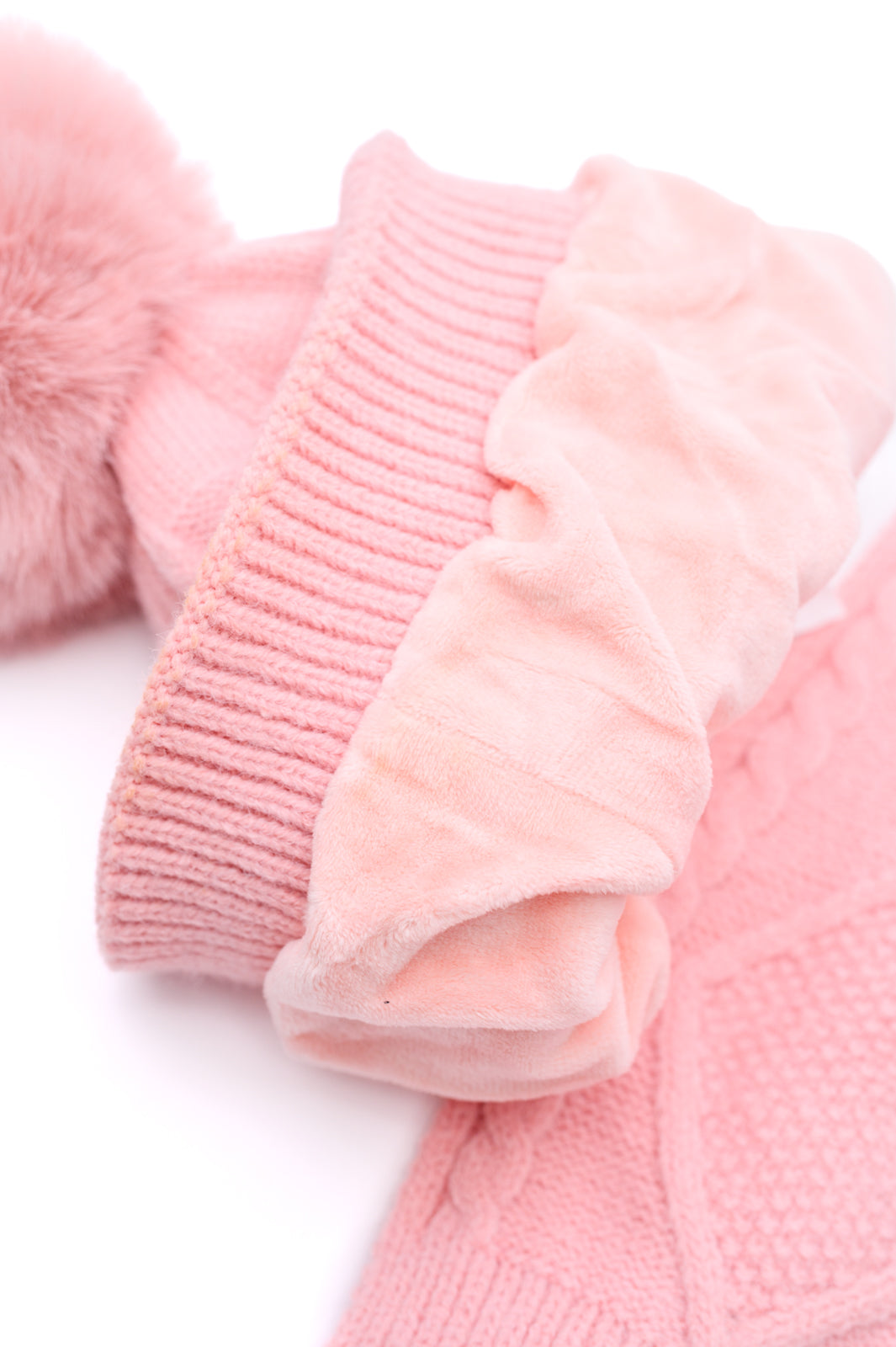 Hazel Blues® |  Jane Frost Beanie, Glove, and Scarf Set in Pink