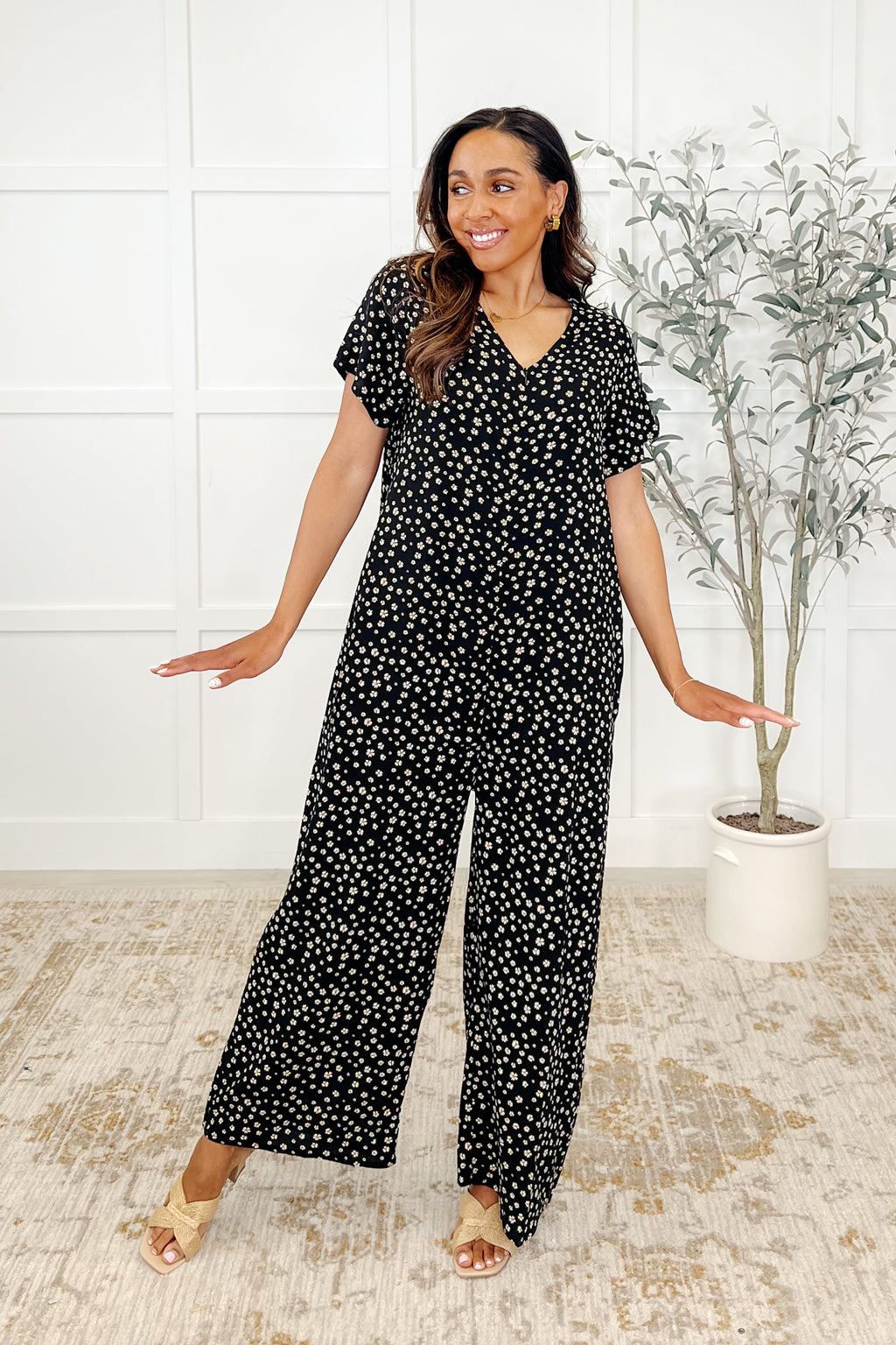 Hazel Blues® |  Jasmine Jumpsuit Blossoms