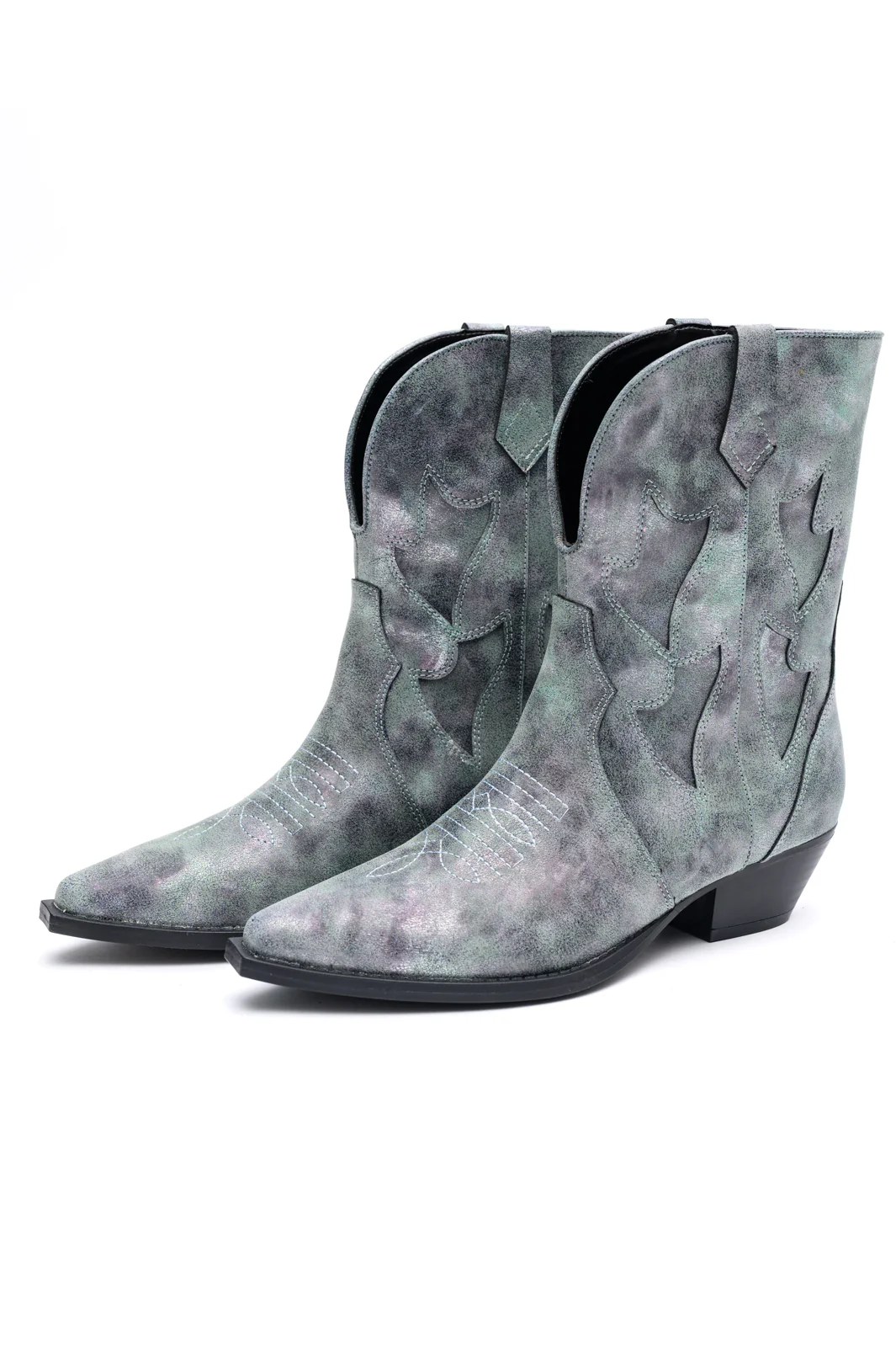 Hazel Blues® |  Jersey Metallic Boot in Blue