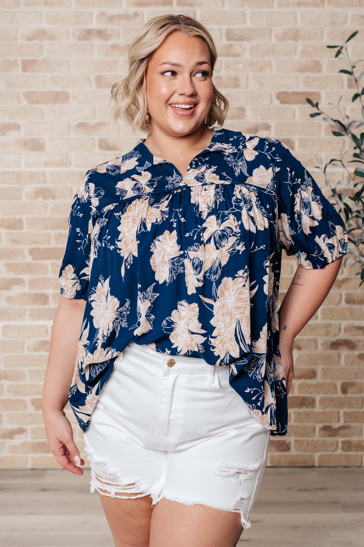 Hazel Blues® |  Just Coasting Floral Blouse