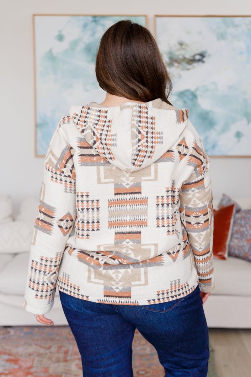 Hazel Blues® |  Just Going For It Aztec Hoodie