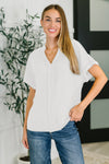 Hazel Blues® |  PREORDER: Crinkle Wove V-Neck Blouse in Four Colors