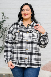 Hazel Blues® |  Kate Plaid Jacket in Black & White