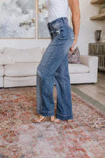 Hazel Blues® |  Katrina High Waist Distressed Denim Trousers