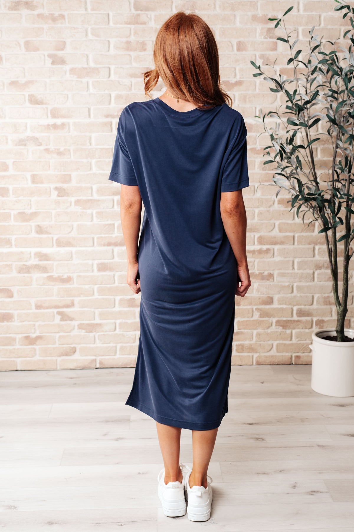 Hazel Blues® |  Keeping It Chill Drop Shoulder Maxi Dress in Dark Night