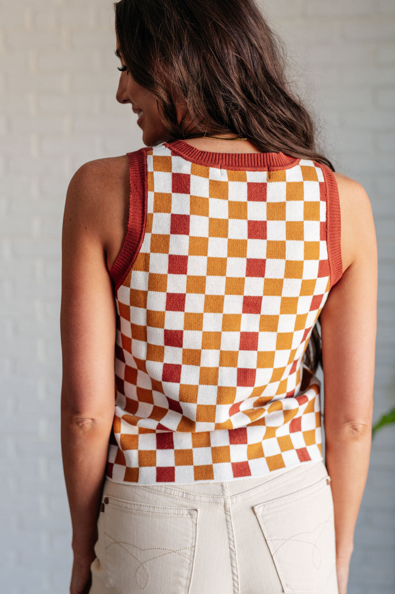 Hazel Blues® |  Keeping Score Checkered Tank