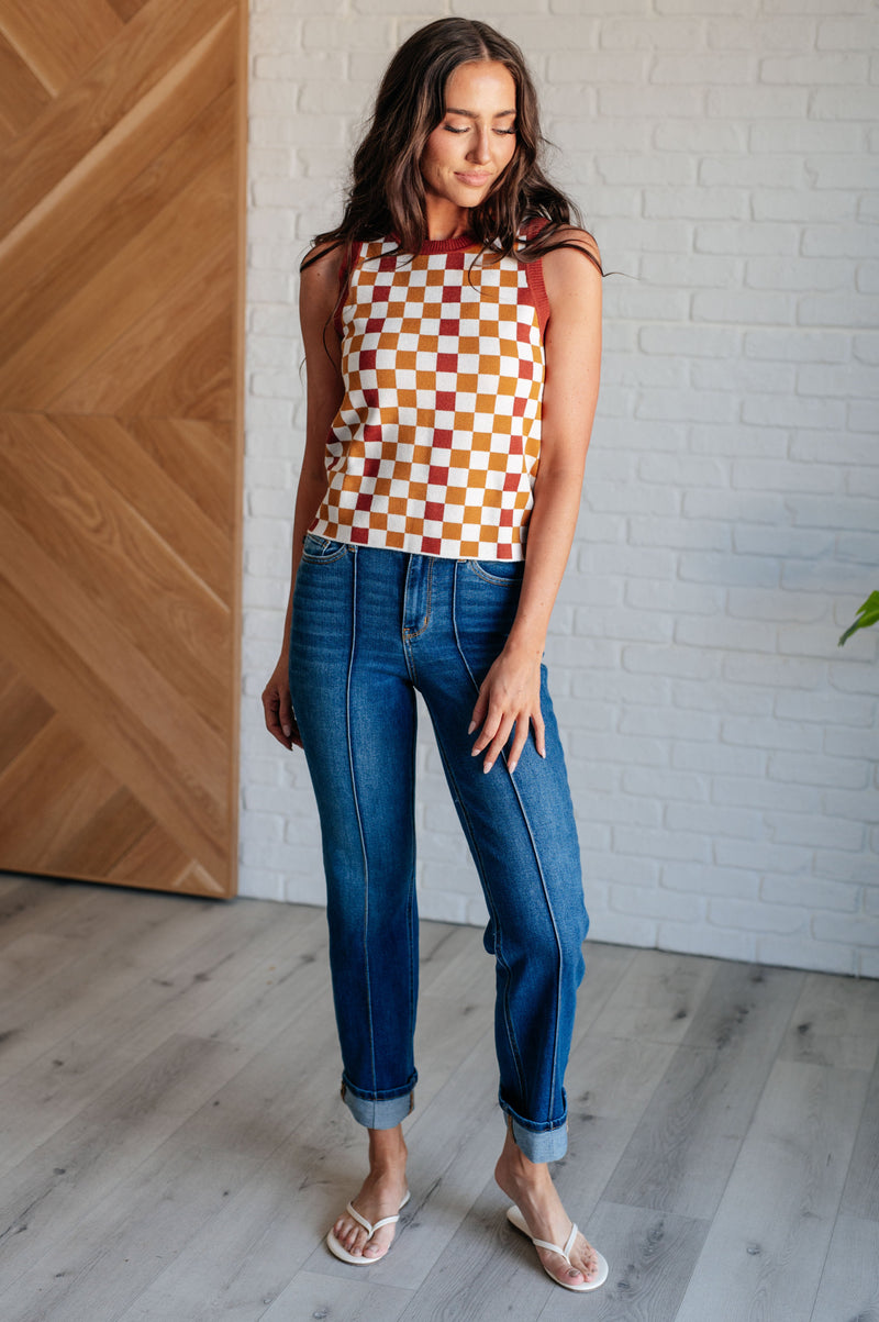 Hazel Blues® |  Keeping Score Checkered Tank