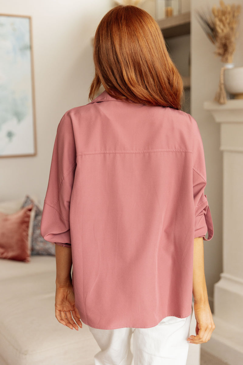 Hazel Blues® |  Keep it Profesh Button Up Top