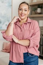 Hazel Blues® |  Keep it Profesh Button Up Top
