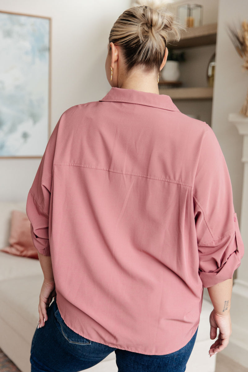 Hazel Blues® |  Keep it Profesh Button Up Top