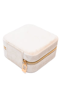 Hazel Blues® |  Kept and Carried Velvet Jewelry Box in Ivory