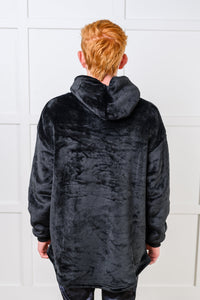 Hazel Blues® |  Kids Oversized Hoodie Blanket in Black