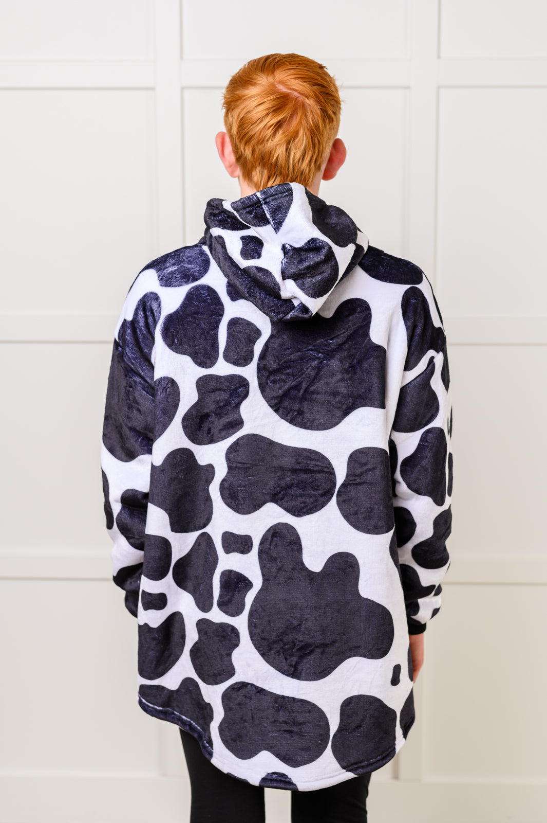 Hazel Blues® |  Kids Oversized Hoodie Blanket in Cow