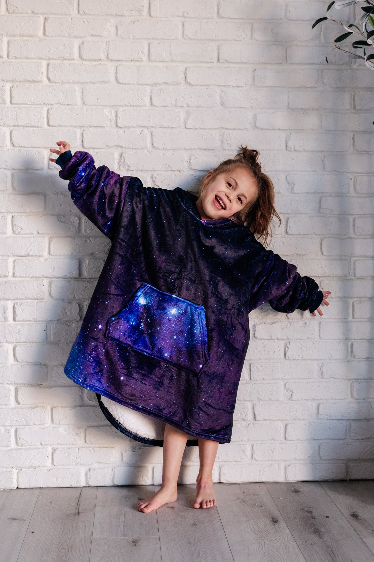 Hazel Blues® |  Kids Oversized Hoodie Blanket in Starry Sky