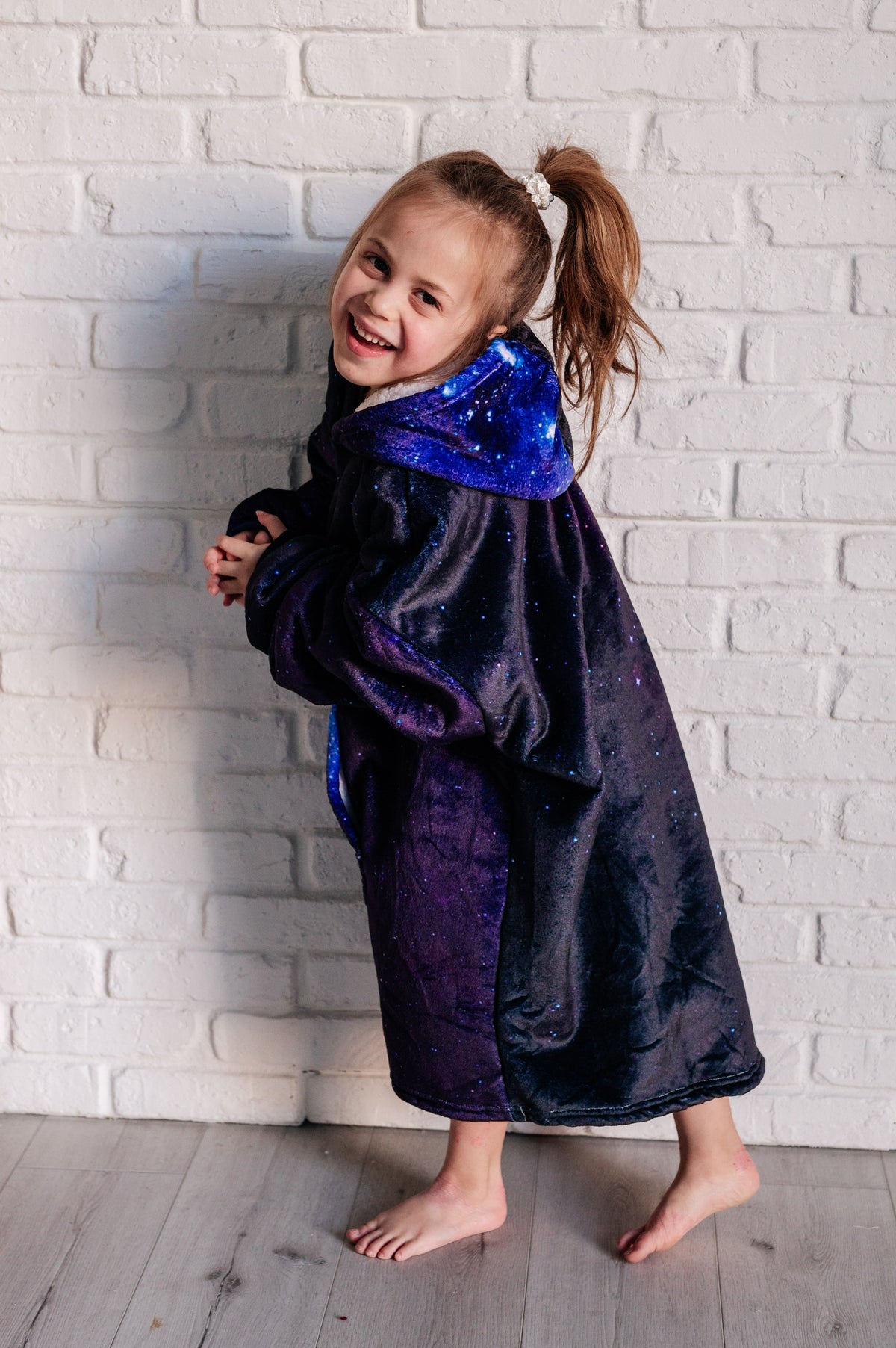 Hazel Blues® |  Kids Oversized Hoodie Blanket in Starry Sky