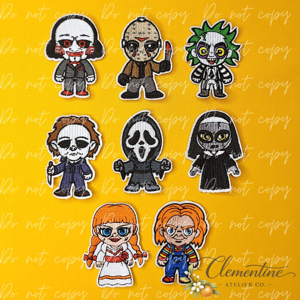 Halloween Horror Movie Small Iron-On Patch