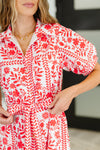 Hazel Blues® |  La Femme Hour Collared Button Down Dress