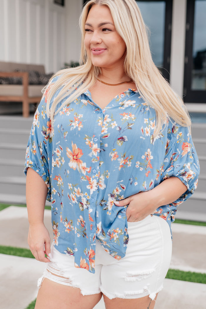 Hazel Blues® |  Lanikai Floral Button Down