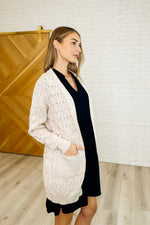 Hazel Blues® |  Laugh Airily Cable Knit Cardigan