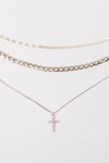 Layered Faith Necklace in Silver