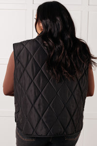 Hazel Blues® |  Layering Queen Quilted Puffer Vest in Black