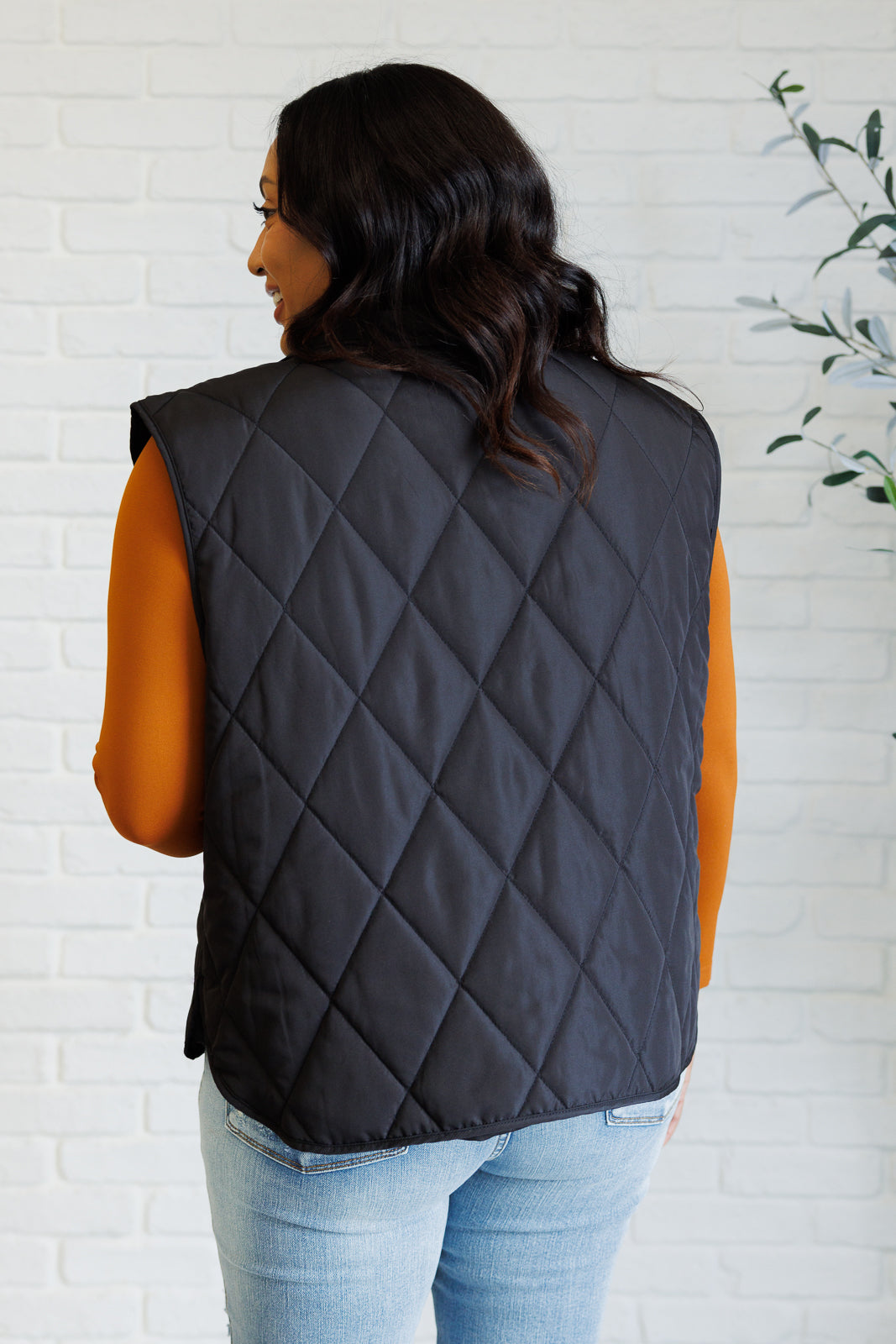 Hazel Blues® |  Layering Queen Quilted Puffer Vest in Black