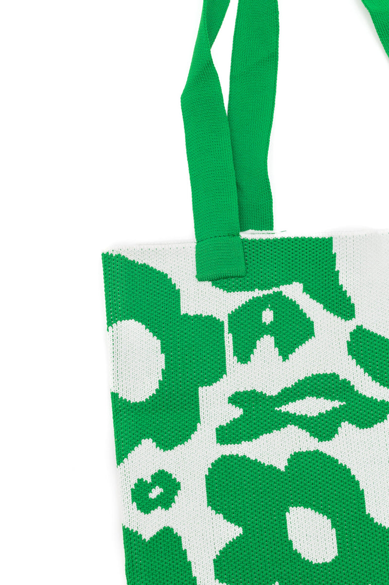 Hazel Blues® |  Lazy Daisy Knit Bag in Green