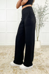 Hazel Blues® |  Leg Day Legends Straight Leg Bottoms in Black