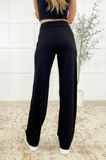 Hazel Blues® |  Leg Day Legends Straight Leg Bottoms in Black