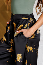 Hazel Blues® |  Legendary in Leopard Satin Wide Leg Pants