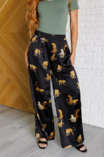 Hazel Blues® |  Legendary in Leopard Satin Wide Leg Pants