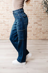 Hazel Blues® |  Leila High Rise Cargo Straight Jeans