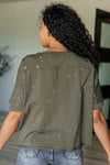 Hazel Blues® |  Less Than Stressed Asymmetrical Distressed Top