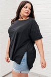 Hazel Blues® |  Let Me Live Relaxed Tee in Black