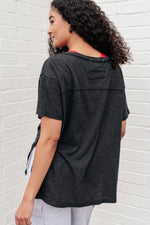Hazel Blues® |  Let Me Live Relaxed Tee in Black