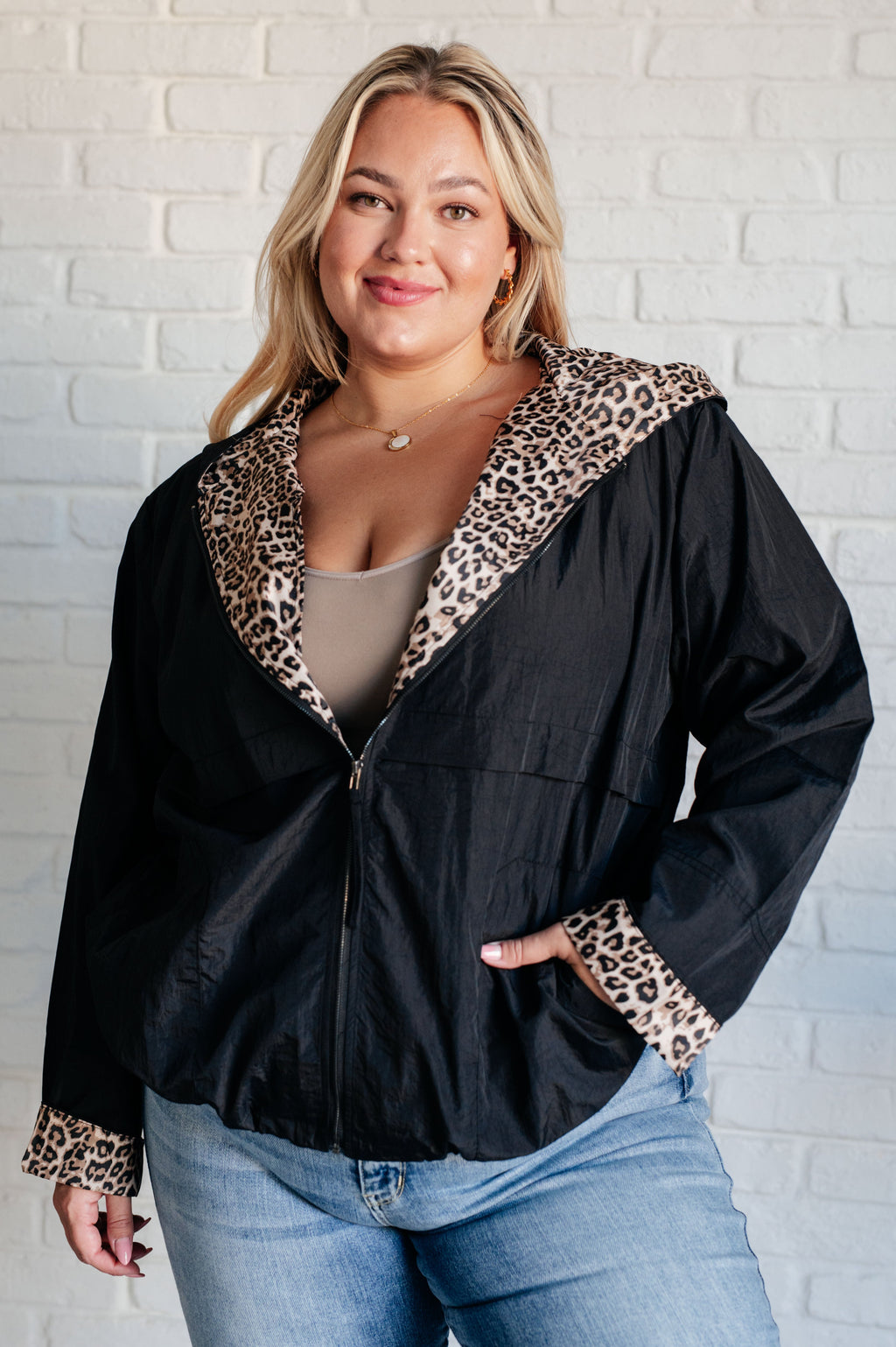 Hazel Blues® |  Let's Get Wild Hooded Windbreaker